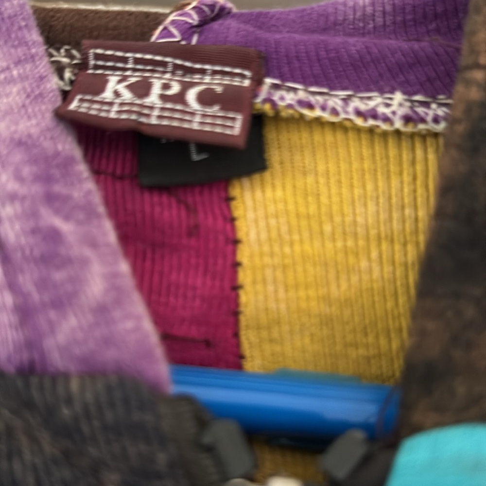 Kpc Fairycore Patchwork Mixed Pattern Zip Up Hood… - image 2